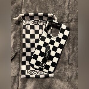 Loopy Case Black and White Checkered Phone Case